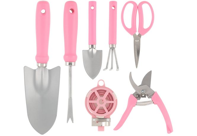 Hovedbilde Hageredskap 7 deler rosa
