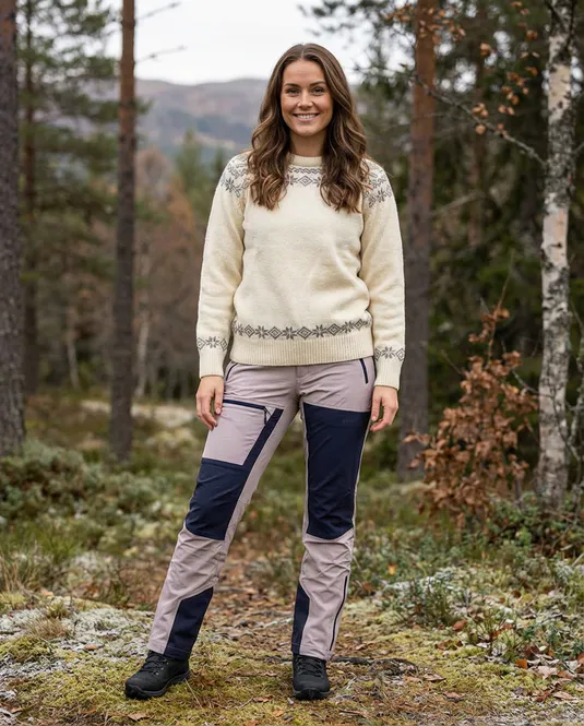 Hovedbilde Bergen Turbukse til dame i Pudder/Blå - Bergen