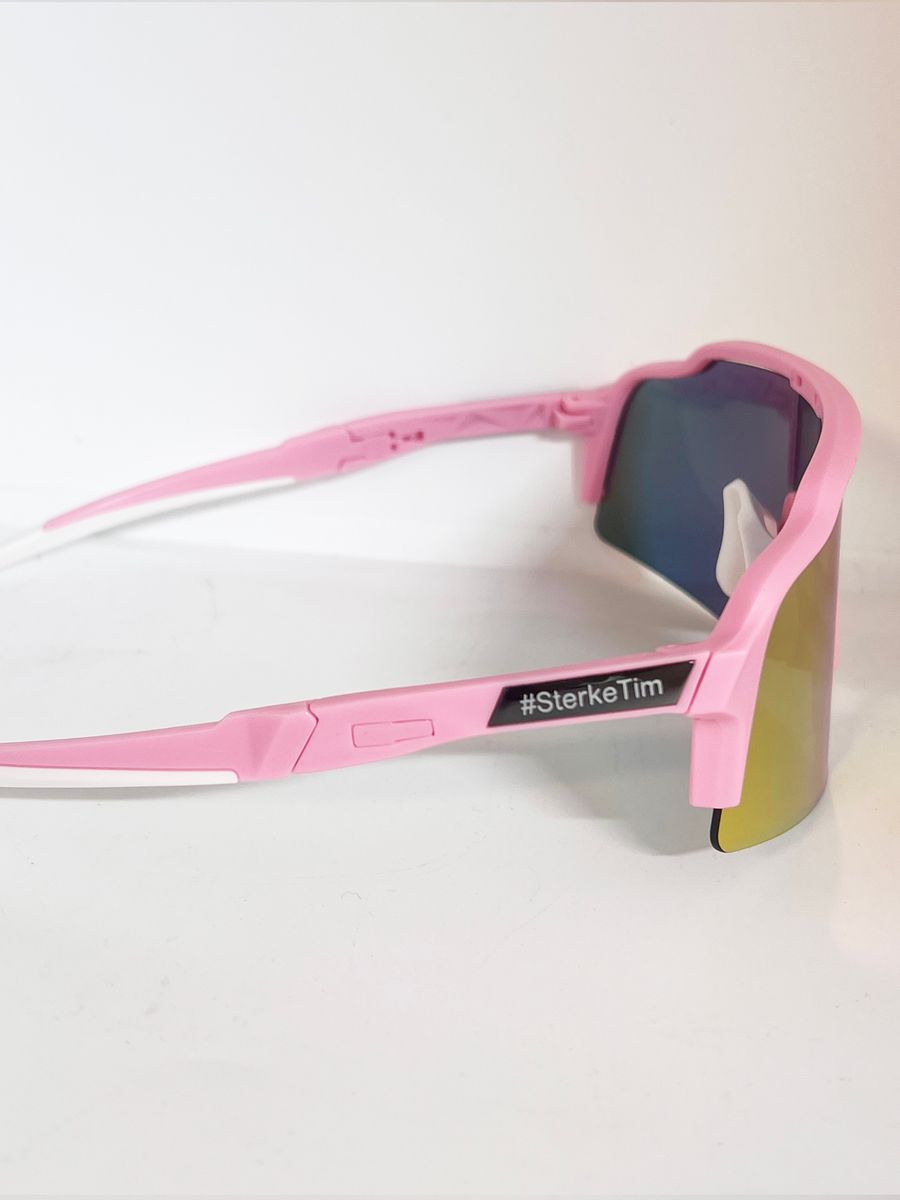 Multisport solbrille i rosa - Med etui og oppbevaringspose Sterke Tim
