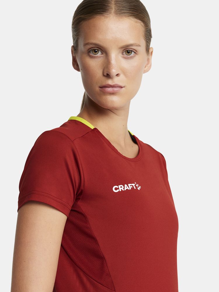 Craft Extend trenings t-skjorte dame Rhubarb