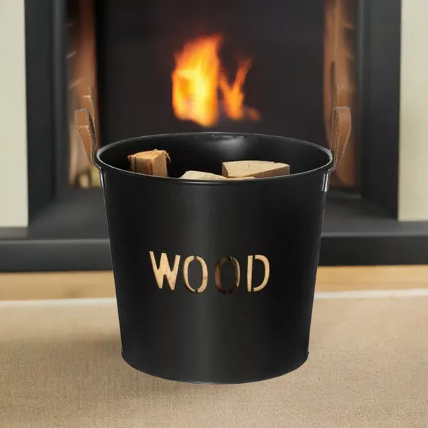 Hovedbilde Wood Vedkurv i metall