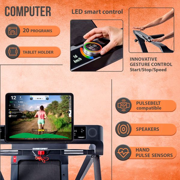 Hovedbilde Tredemølle TM 2400 - Sammenleggbar - 1-16 km/t