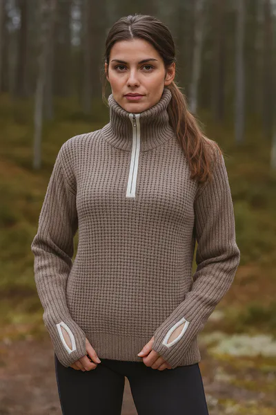 Hovedbilde Skei ullgenser i valnøtt/ offwhite - Unisex