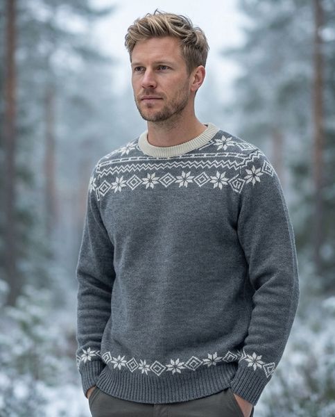 Hovedbilde Voss Unisex ullgenser i Charcoal/Offwhite