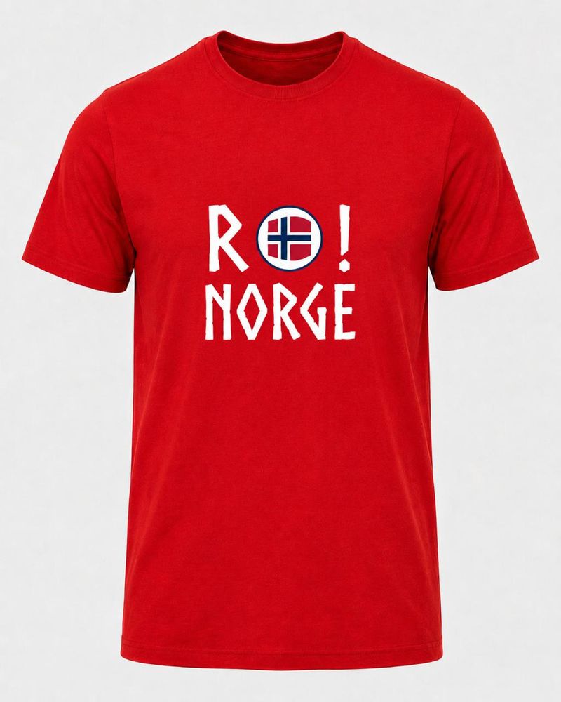 RO! Norge t-shirt i rød - Perfekt til fotball-VM