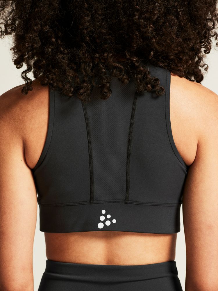 Sort treningstopp fra Craft - Rush 2.0 Crop Top