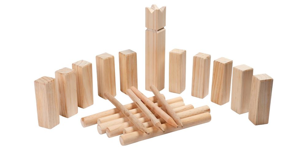 Kubb spill med bæreveske