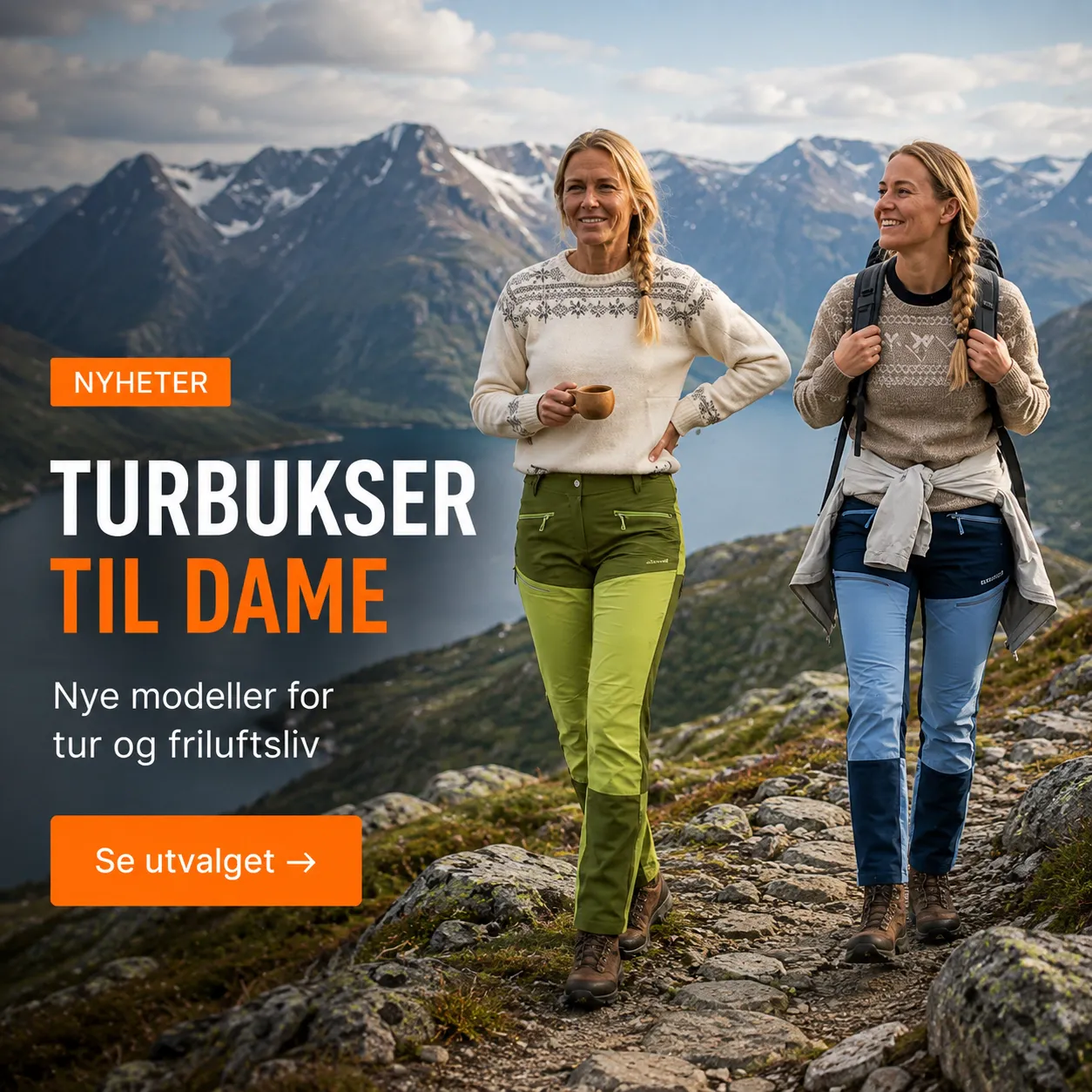Se vårt utvalg turbukser til dame