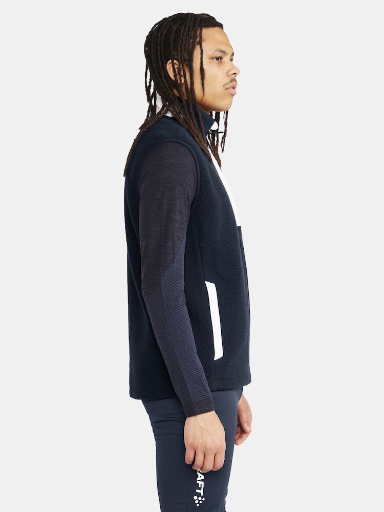 CRAFT NOR ADV Explore Pile Fleece Vest Herre Blaze/White