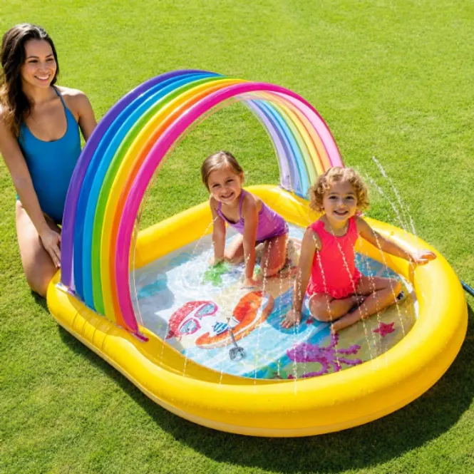 Hovedbilde Basseng Regnbue Babybasseng - Barnebasseng - 84 Liter - Intex